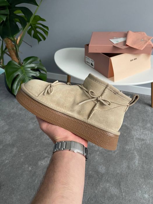 Buty Miu Miu zima beige