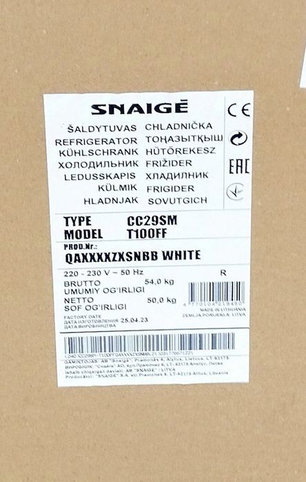 Холодильник Snaige CC29SM-T100FF