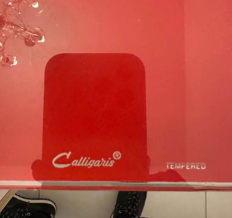 Mesa de vidro Vermealha extensível