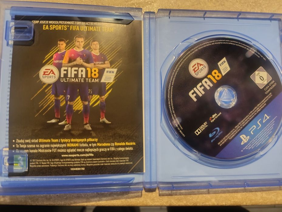 Gra FIFA 18 na Play Station 4 PS 4 5 PL Komentator Bdb