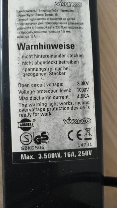 Listwa przepieciowa czarna