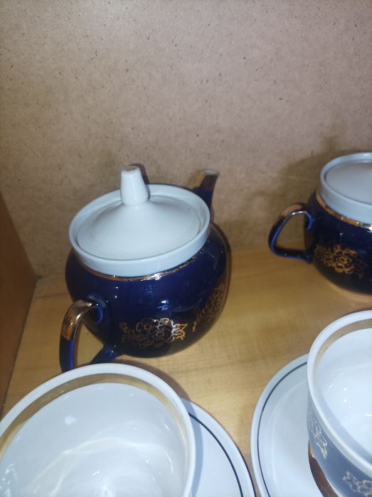 Чайний сервіз кобольтовий на 6 персо