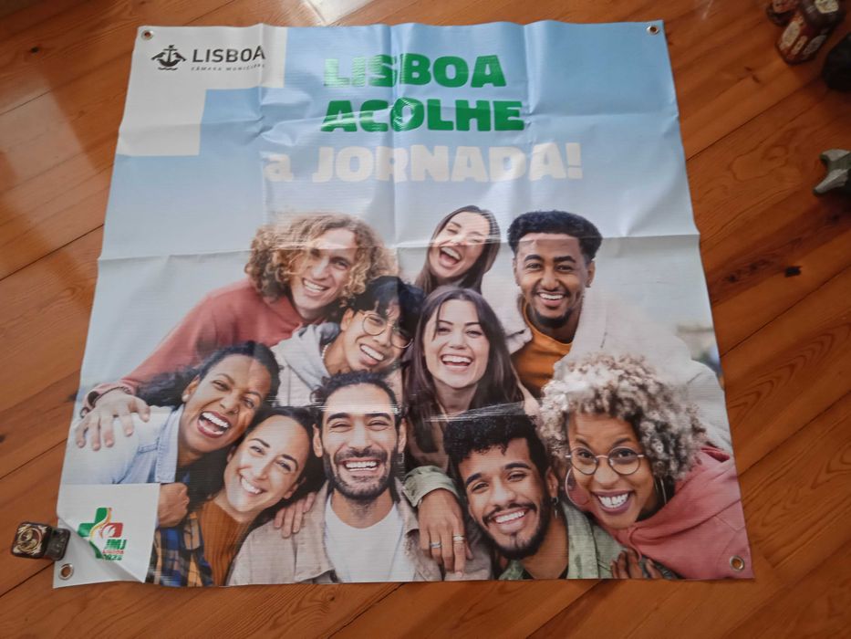 Cartaz tela jornadas mundiais da juventude lisboa