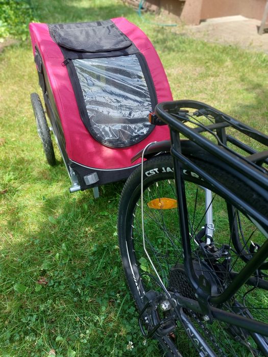 Przyczepka rowerowa Trixie dla psa do 22 kg.  Wysyłka.