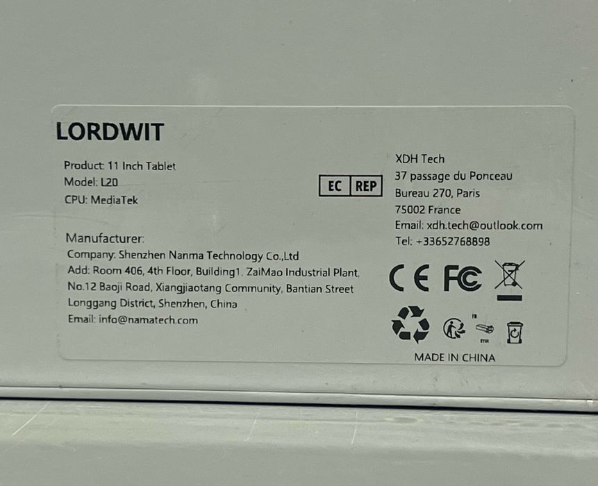 Планшет Lordwit L20 Android 36/512gb