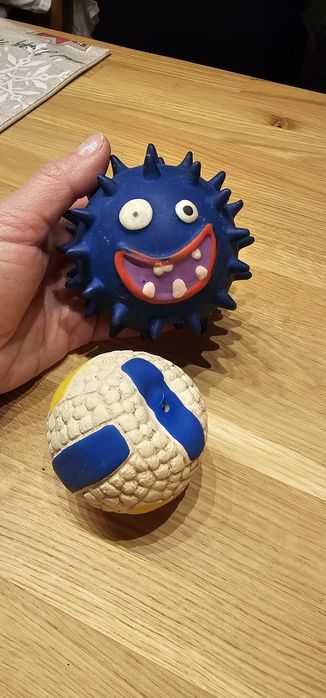 Piszcząca piłka zabawka dla psa zestaw 2 sztuki