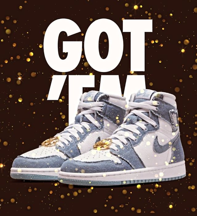 Ténis novos a estrear na caixa Nike AIR JORDAN 1 retro high Denim 43.