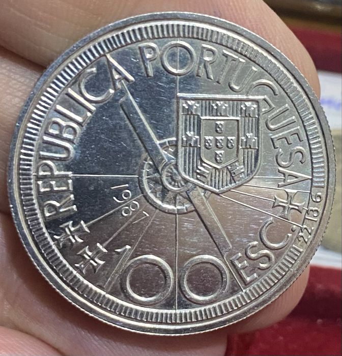 Moeda 1560 - DIOGO CAO 100 Escudos 1987 PRATA