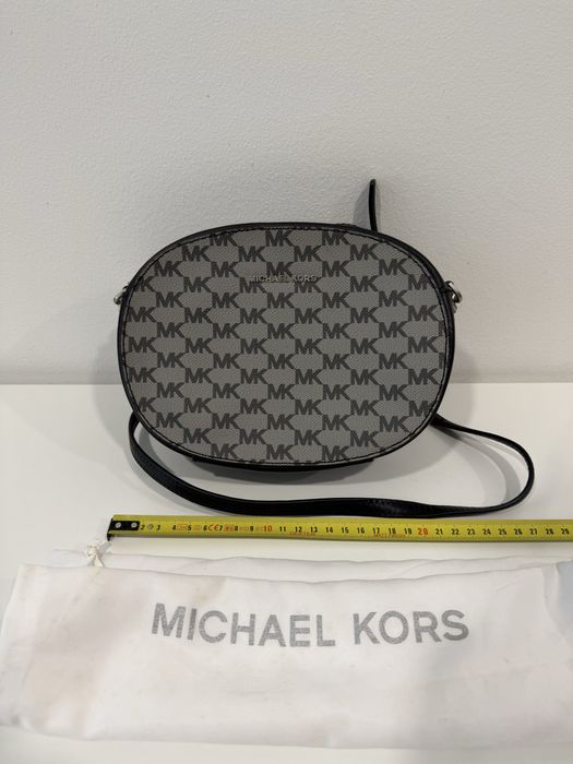 Mala Michael Kors Monograma Cinza/Preto