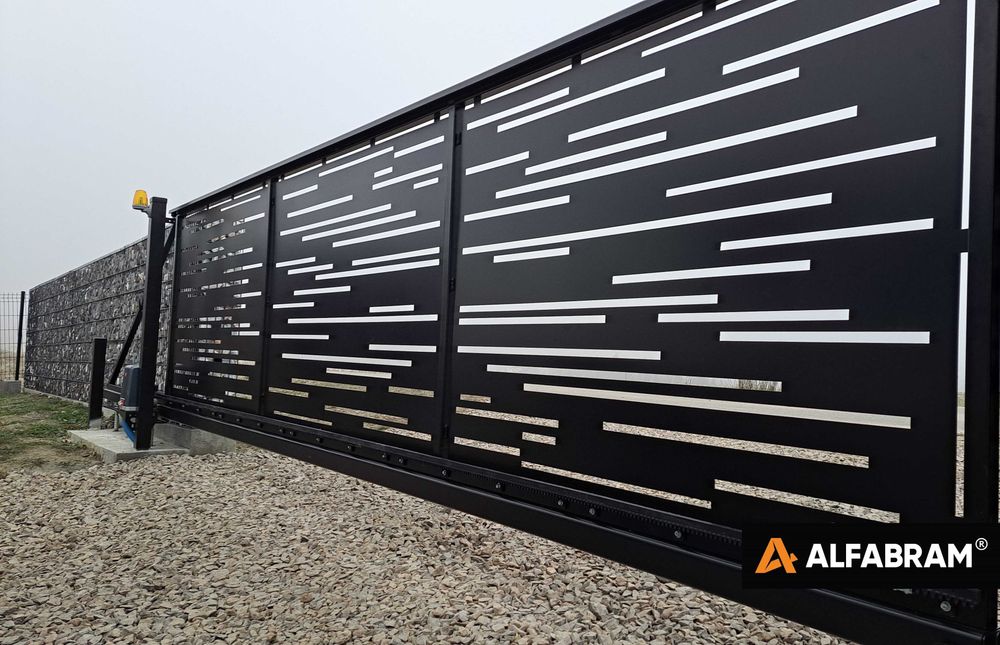 Brama przesuwana, skrzydłowa wzór laser CNC personalizacja Producent