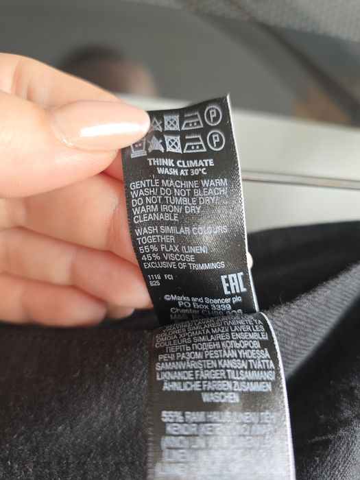 Spodnie lniane letnie Marks&Spencer r.42 wiskoza