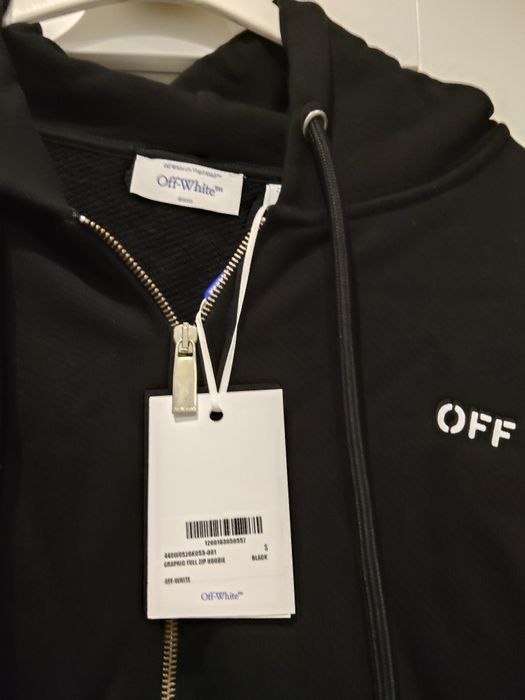 Bluza off white nowa męska z kapturem