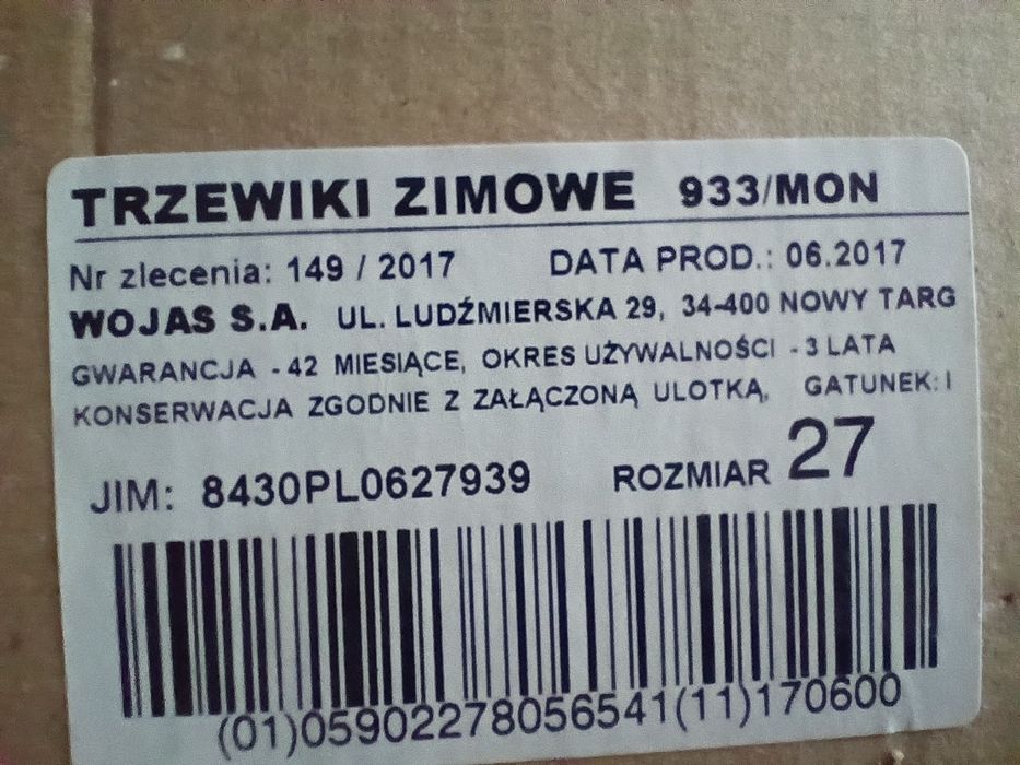 Trzewiki zimowe 933/MON