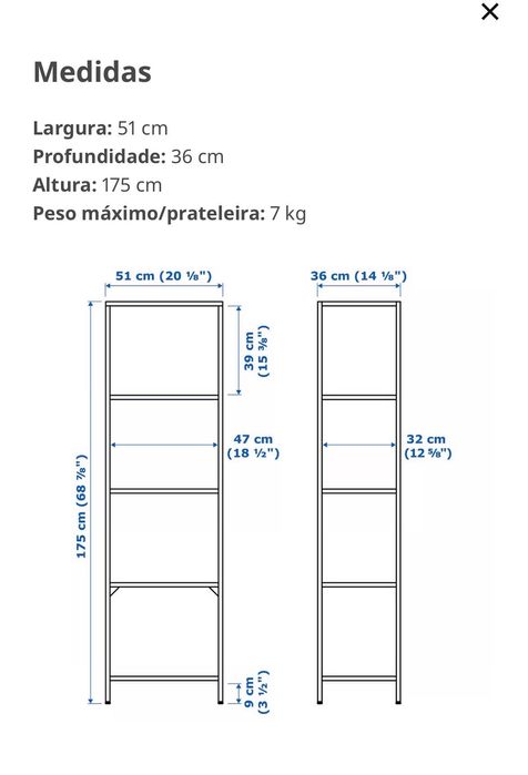 Estante de ferro preta