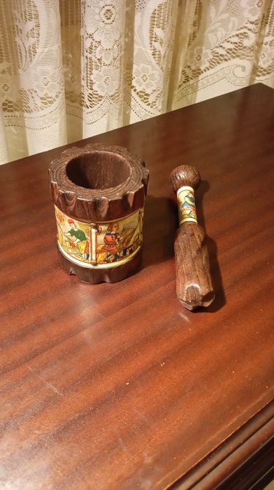 Almofariz de madeira