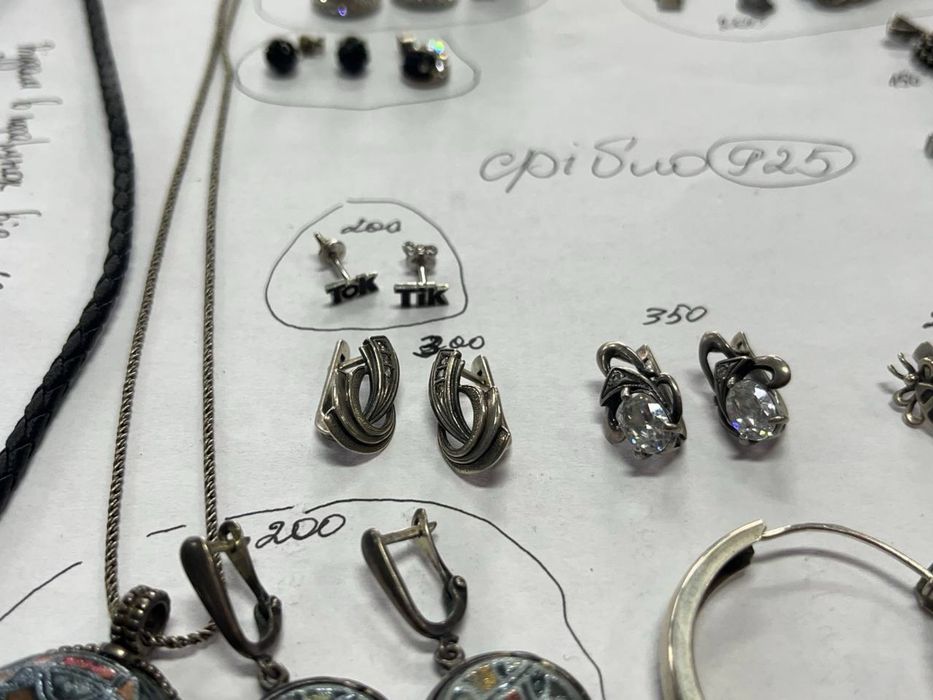 Срібні Сережки жіночі дитячі кулон хрестик