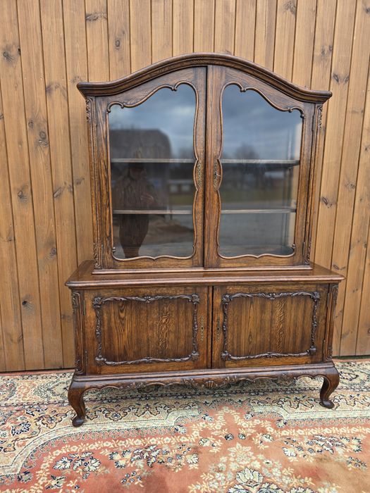 Witryna dębowa Ludwik ciemna #2134 Stylowy Węgrów