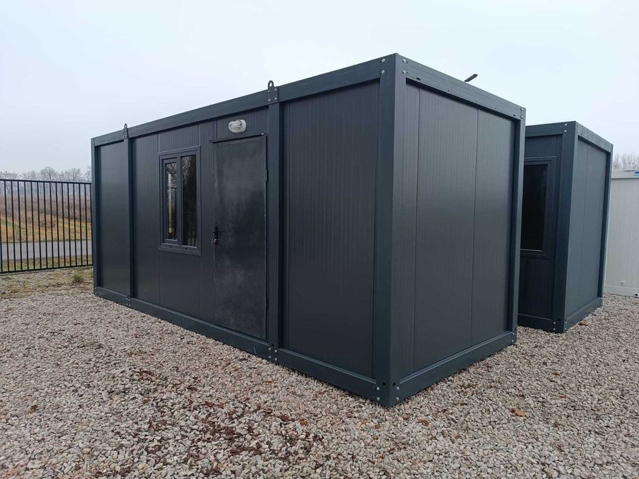 Kontenery antracytowe 6x2,4 - biurowe, budowlane, pawilony . OD RĘKI !