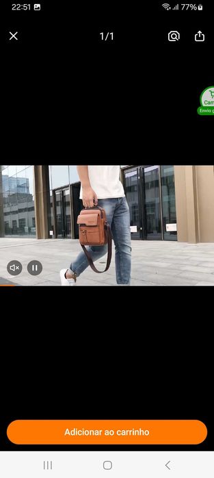 Mochila tira colo pele
