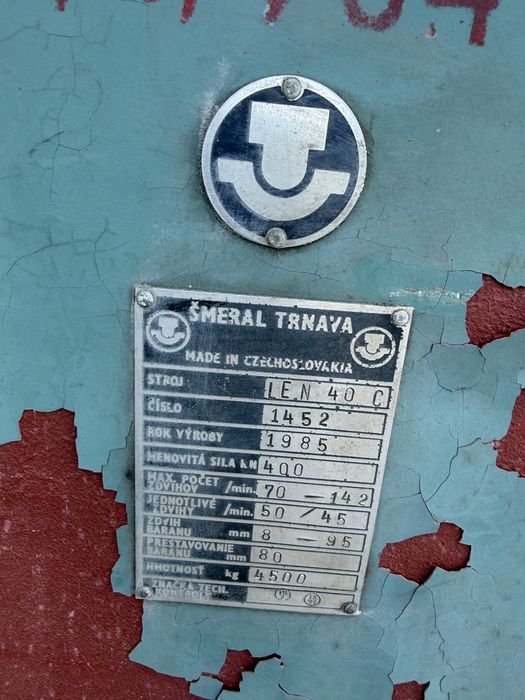 Prasa hydrauliczna ŠMERAL TRNAVA LEN 40C