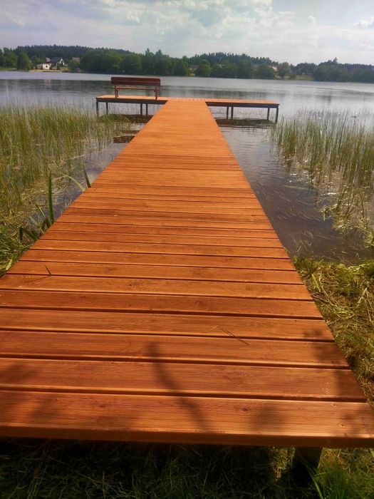 Budowa pomostów -wbijanie pali