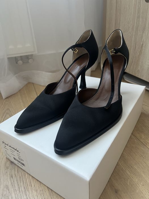 Сатинові чорні туфлі Kachorovska Liza