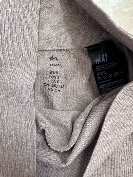 Бесшовные леггинсы в рубчик для беременных h&m mama р.s