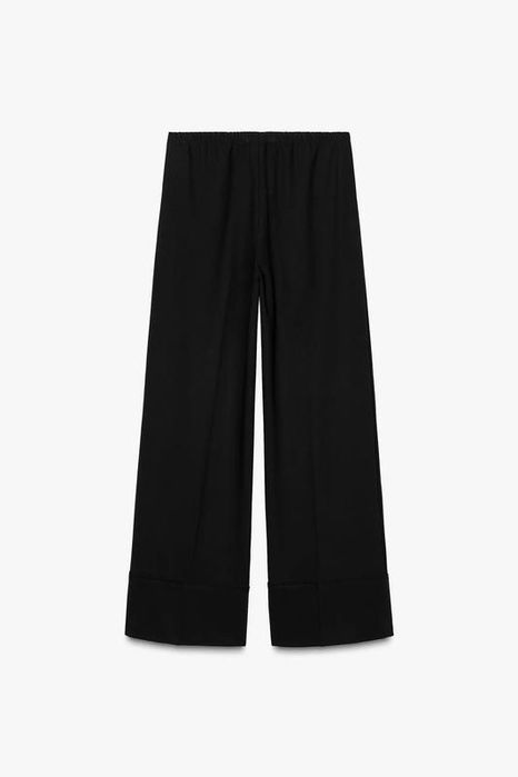 Брюки zara, штани straight fit 3 окантовкою zara