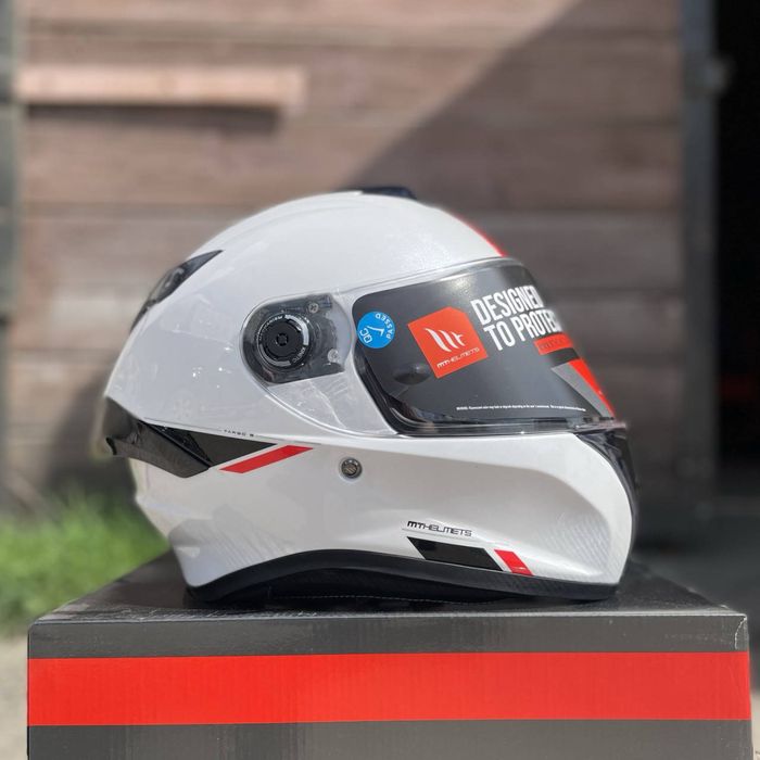 Мото шолом MT targo s шлем білий на мото MT helmets тарго с іспанський