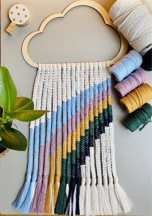 Makrama tęcza do pokoju dziecka