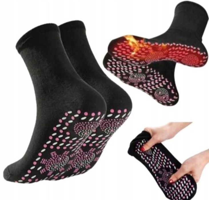 Skarpetki Termiczne Grzane Termo z TURMALINEM SAMOGRZEJĄCE 37-42.