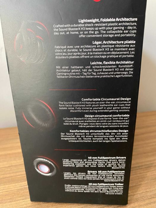 NOWE Słuchawki Sound Blaster H3 CREATIVE z mikrofonem