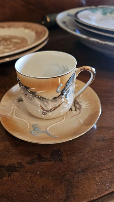 Serviço de café em porcelana