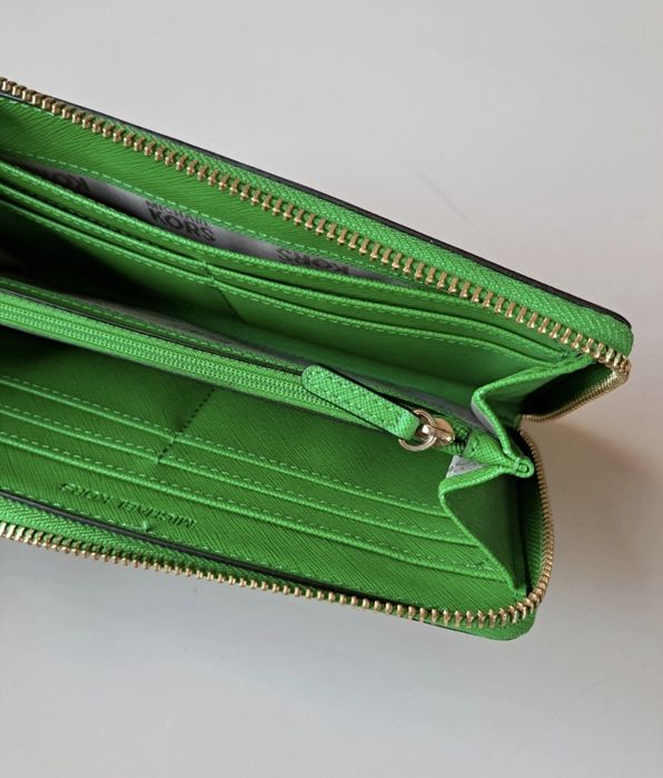 Carteira Michael Kors Continental Jet Set Verde L