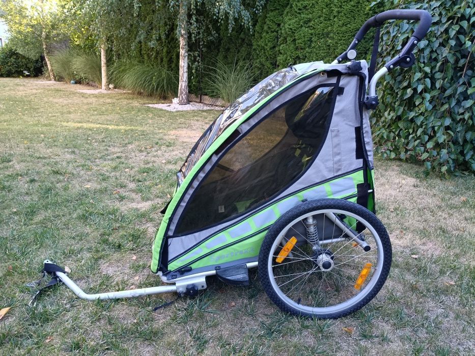 Qeridoo Sportrex 2 – przyczepka rowerowa / wózek dla 2 dzieci | Stan bardzo dobry