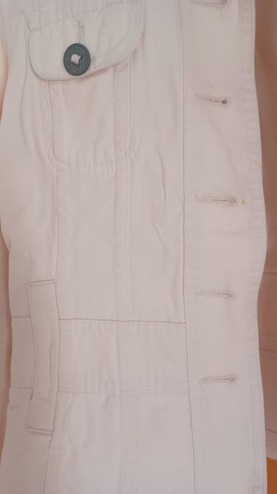 Blusão de ganga branco