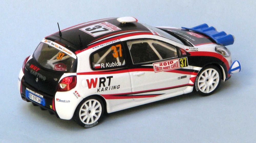 Miniatura Renault Clio R3 Rali Monte Carlo 2010 Ixo Altaya 1/43 caixa