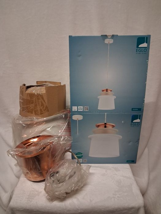 Lampa wisząca EGLO GRANTHAM – czerwona, styl industrialny/vintage