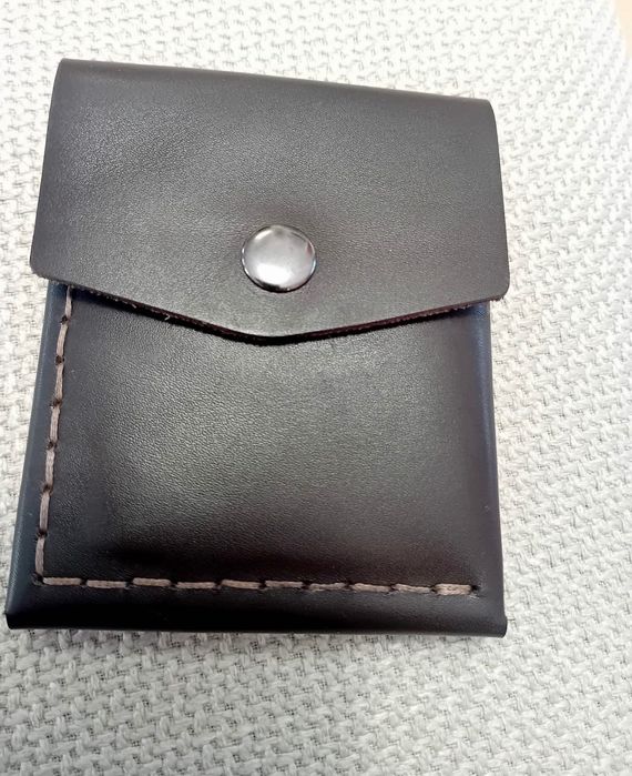 Portfel ręcznie szyty handmade ze skóry naturalnej