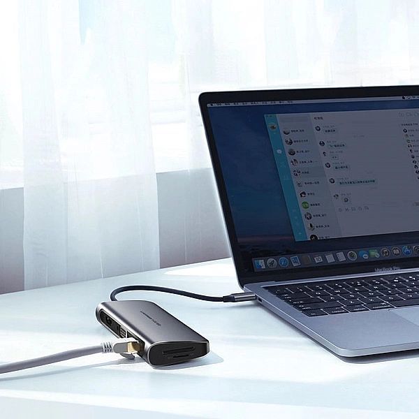 Ugreen 10w1 wielofunkcyjny HUB USB-C - 3x USB 3.0 / HDMI/ VGA/ RJ45 Gi