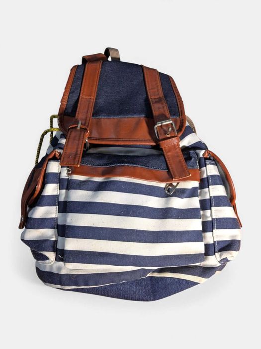 Plecak marynarski paski granatowo-białe