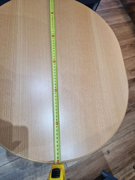 Stolik kawowy z litego drewna bukowego,, owalny, nowy