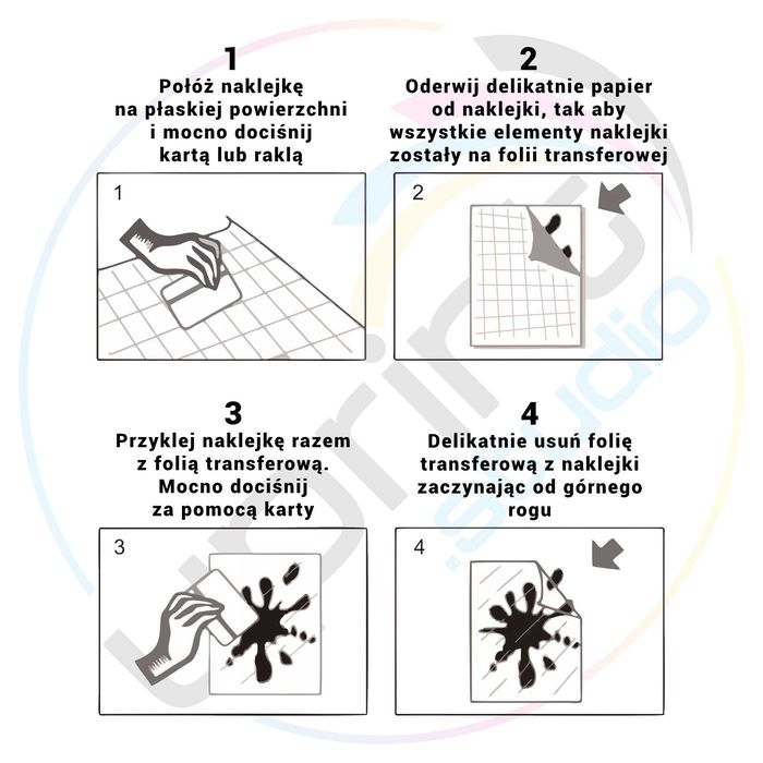 Naklejka ŻYRAFA I PRZYJACIELE - 16x10cm - na telefon, laptop, samochód