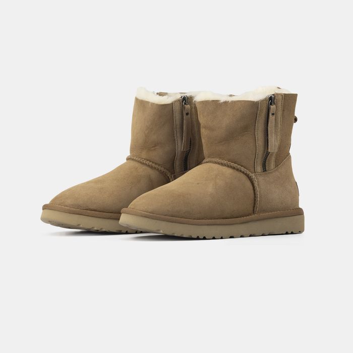Акційна ціна! Уггі UGG Zip Mini Chestnut premium | Угги натуральные жіночі