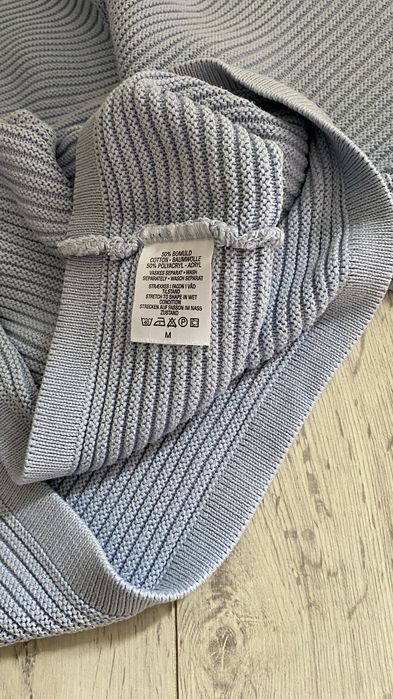 Niebieski sweter Blue baby 38/M -42/XL 50% bawelna  oversize