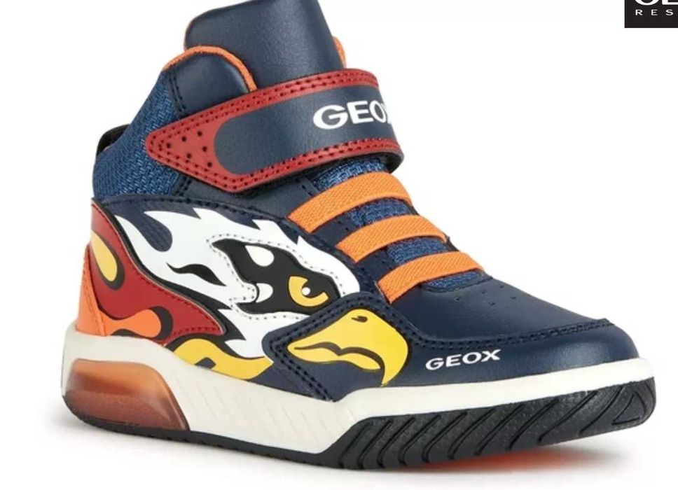 Sneakersy WYSOKIE GEOX J369CB buty ze świecącą podeszwa