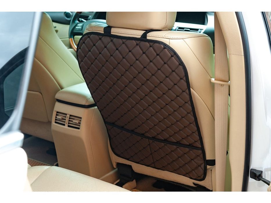 Органайзер на спинку сидіння ECO (1 шт, Коричневий з чорною ниткою)
