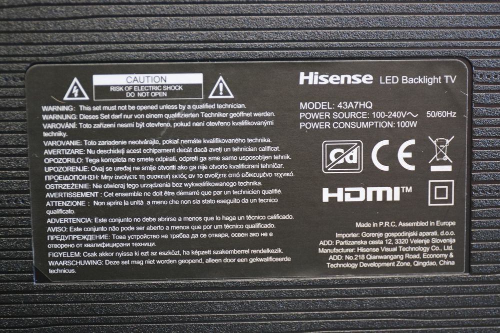 Hisense   43A7HQ     43   дюйма