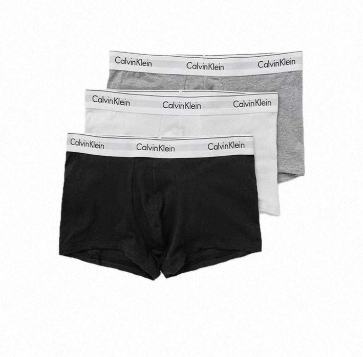 ОРИГінал труси боксери Calvin Klein набір 3 шт чорні, білі, сірі M, L