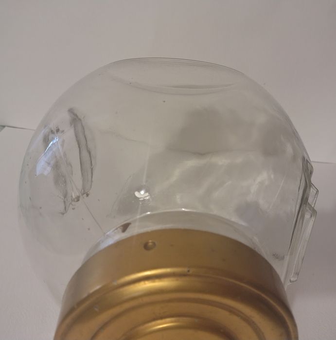 Raro Frasco Baleiro Antigo de Mercearia 3kg – Edição Vintage Caravelle (Tampa em Metal com avião)